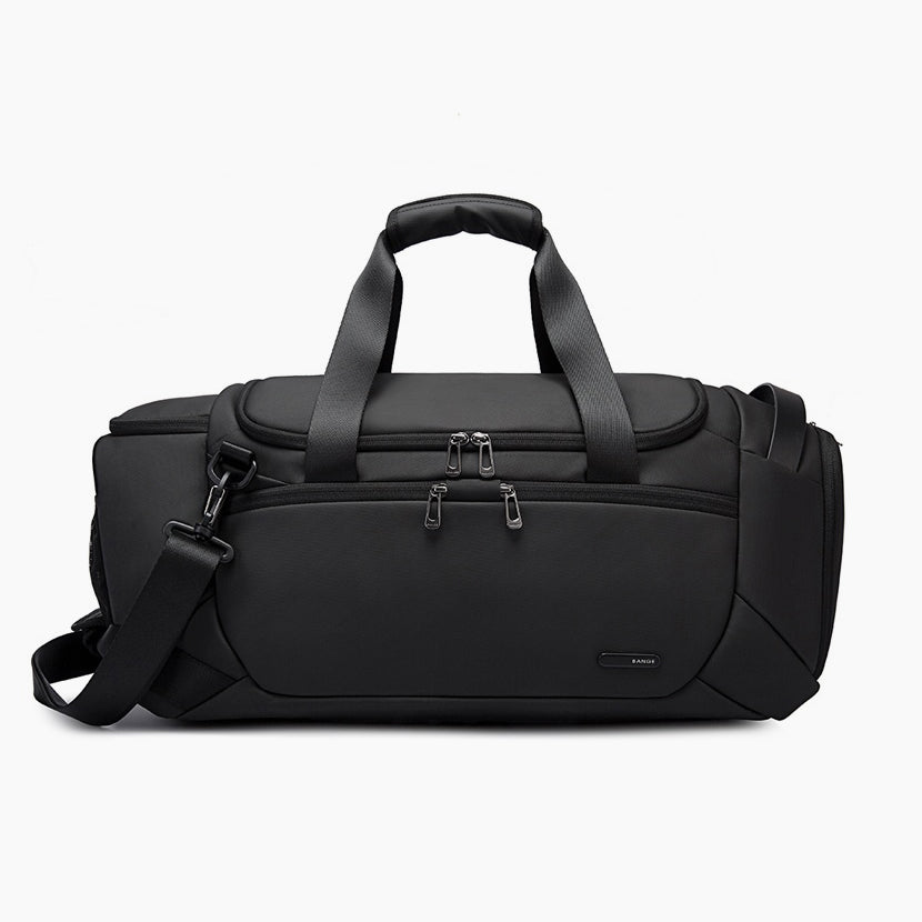 Carry-On Travel Duffel Bag 30L for Flight, Gym & Weekend Use – Bange Impact #color_black