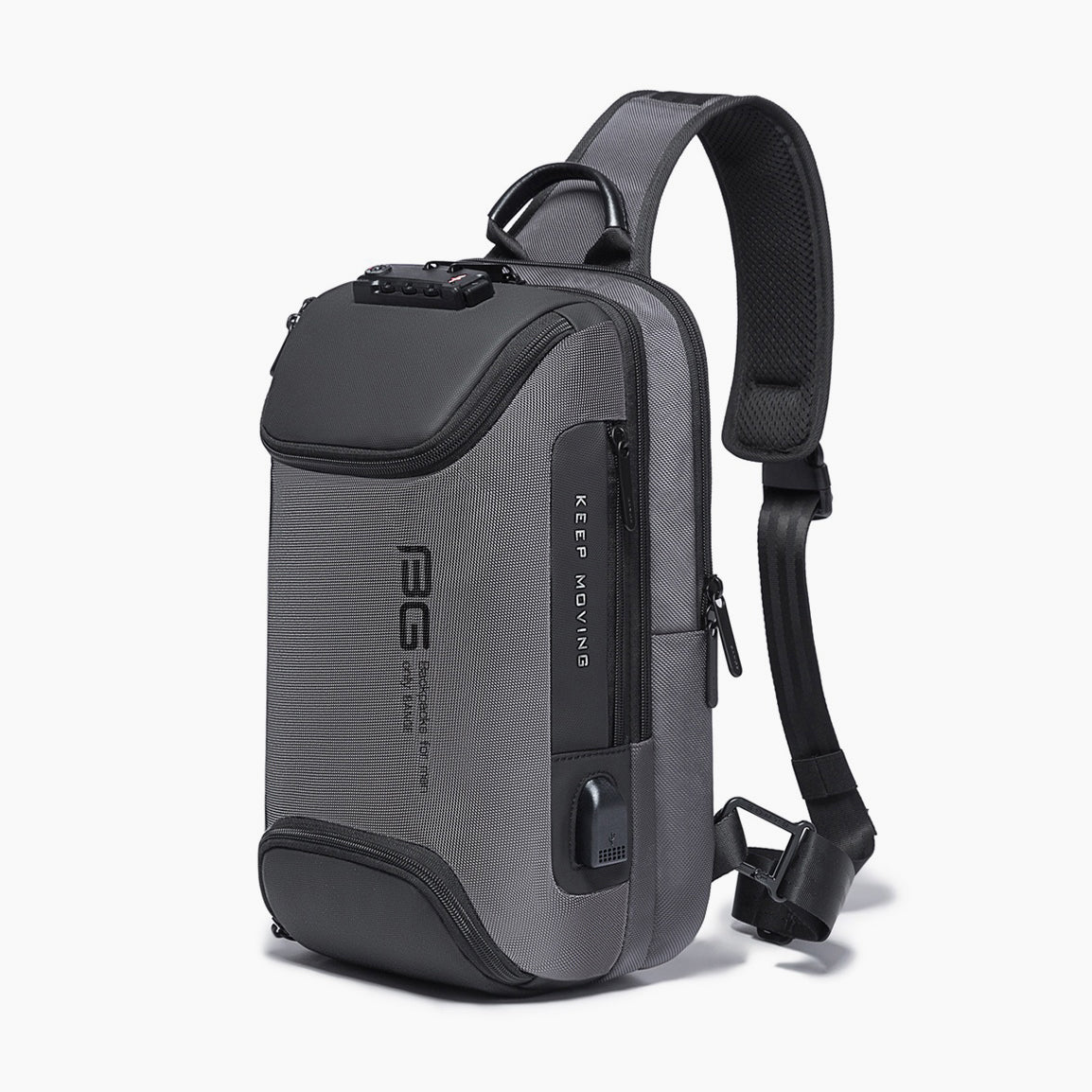 Compact Waterproof Anti-Theft Crossbody Bag – Bange Protec #color_gray