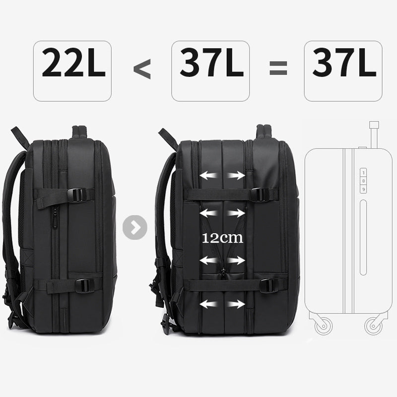 Expandable Travel & Work Backpack up to 37L – Bange Transity 